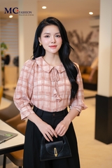 ÁO THỜI TRANG KẺ HỌA TIẾT KẺ Ô VUÔNG AT228