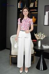 SƠ MI THỜI TRANG CỔ THẮT NƠ AT207