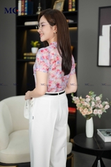 SƠ MI THỜI TRANG CỔ THẮT NƠ AT207