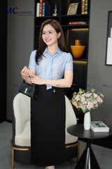 ÁO THỜI TRANG TRƠN THẮT CÀ VẠT AT206