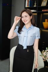 ÁO THỜI TRANG TRƠN THẮT CÀ VẠT AT206
