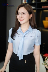 ÁO THỜI TRANG TRƠN THẮT CÀ VẠT AT206