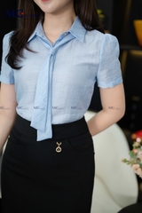 ÁO THỜI TRANG TRƠN THẮT CÀ VẠT AT206