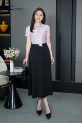 ÁO THỜI TRANG TRƠN THẮT CÀ VẠT AT206