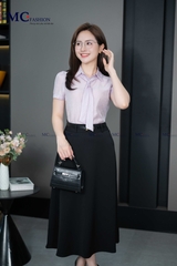 ÁO THỜI TRANG TRƠN THẮT CÀ VẠT AT206