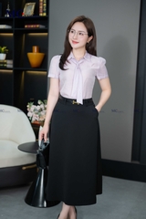 ÁO THỜI TRANG TRƠN THẮT CÀ VẠT AT206