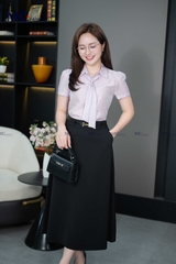 ÁO THỜI TRANG TRƠN THẮT CÀ VẠT AT206
