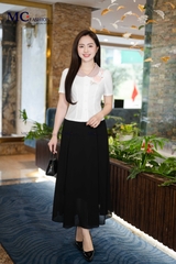 CHÂN VÁY XÒE XẾP LY DÀI CV129
