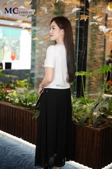 CHÂN VÁY XÒE XẾP LY DÀI CV129