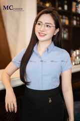 CHÂN VÁY DÁNG SUÔNG DÀI PHỤ KIỆN NHỎ GÓC TRÁI CV128
