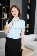 ÁO SƠ MI CÔNG SỞ TRƠN CROPTOP AB141