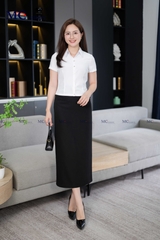 ÁO SƠ MI CÔNG SỞ TRƠN CROPTOP AB141