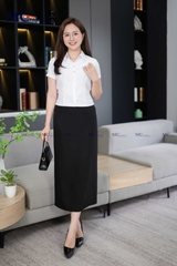 ÁO SƠ MI CÔNG SỞ TRƠN CROPTOP AB141