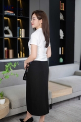 ÁO SƠ MI CÔNG SỞ TRƠN CROPTOP AB141