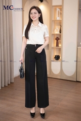ÁO SƠ MI THỜI TRANG CHẤM BI CỔ PHỐI AT181