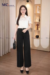 ÁO SƠ MI THỜI TRANG CHẤM BI CỔ PHỐI AT181
