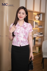 ÁO SƠ MI THỜI TRANG HỌA TIẾT LÁ AT179