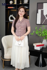 ÁO SƠ MI COTTON KẺ THANH LỊCH AT186