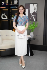 ÁO SƠ MI TƠ HOA NỮ TÍNH AT188