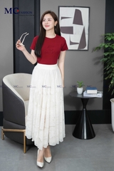 CHÂN VÁY REN HÀN CAO CẤP – MÃ CV131