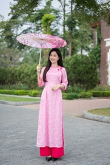 Áo dài cổ tròn AD0281A (Áo lẻ)