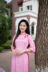 Áo dài cổ tròn AD0281A (Áo lẻ)