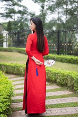 Áo dài gấm AD0280A (Áo lẻ)