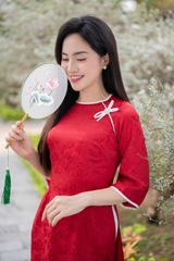 Áo dài cổ tròn AD0281A (Áo lẻ)