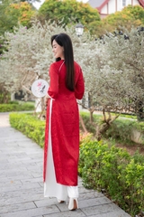 Áo dài cổ tròn AD0281A (Áo lẻ)