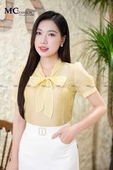 ÁO SƠ MI THỜI TRANG CỔ PHỐI NƠ AT192