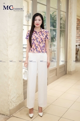 SƠ MI THỜI TRANG HỌA TIẾT HOA AT191