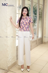 SƠ MI THỜI TRANG HỌA TIẾT HOA AT191
