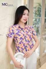 SƠ MI THỜI TRANG HỌA TIẾT HOA AT191