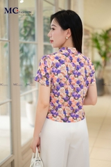 SƠ MI THỜI TRANG HỌA TIẾT HOA AT191