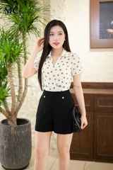 SƠ MI THỜI TRANG CHẤM BI AT198