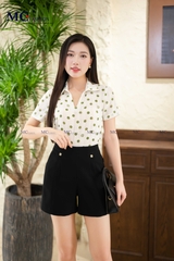 SƠ MI THỜI TRANG CHẤM BI AT198