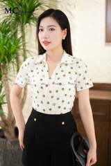 SƠ MI THỜI TRANG CHẤM BI AT198