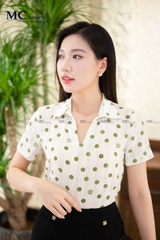 SƠ MI THỜI TRANG CHẤM BI AT198