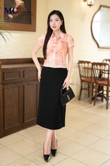 SƠ MI THỜI TRANG PHỐI BÈO VÀ HOA NGỰC AT194