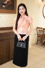 SƠ MI THỜI TRANG PHỐI BÈO VÀ HOA NGỰC AT194