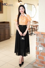 CHÂN VÁY XÒE XẾP LY DÀI CV129