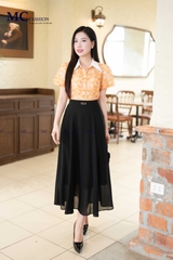 CHÂN VÁY XÒE XẾP LY DÀI CV129