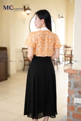 SƠ MI THỜI TRANG TAY BỒNG HỌA TIẾT HOA AT199