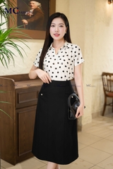 SƠ MI THỜI TRANG CHẤM BI AT198