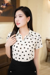 SƠ MI THỜI TRANG CHẤM BI AT198
