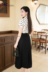 SƠ MI THỜI TRANG CHẤM BI AT198