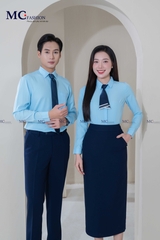 ĐỒNG PHỤC ÁO NAM DÀI TAY NAB111 VÀ ÁO NỮ DÀI TAY AB111