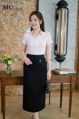 CHÂN VÁY DÁNG SUÔNG DÀI PHỤ KIỆN NHỎ GÓC TRÁI CV128