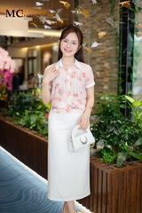 SƠ MI THỜI TRANG HỌA TIẾT HOA AT200