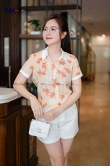 SƠ MI THỜI TRANG HỌA TIẾT HOA AT200